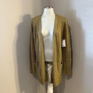 SO Green Long Cardigan Sweater